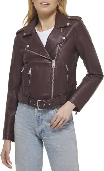 Levi's Women's Belted Faux Leather Moto Jacket