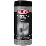 Weiman Stainless Steel Wipes - 30 / Canister - 4 / Carton - White