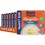 Ben's Original Ready Rice Basmati Rice, Family size, 17.3 oz Pouch (Pack of 6)