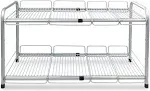 Surpahs 2 Tier Under Sink Expandable Shelf Organizer, Storage Rack (Silver)