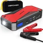 DBPOWER 600A Peak 18000mAh Portable Car Jump Starter Up to 6.5L Gas/5.2L Diesel