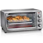 Hamilton Beach - Sure-Crisp 6-Slice Air Fryer Toaster Oven - Stainless