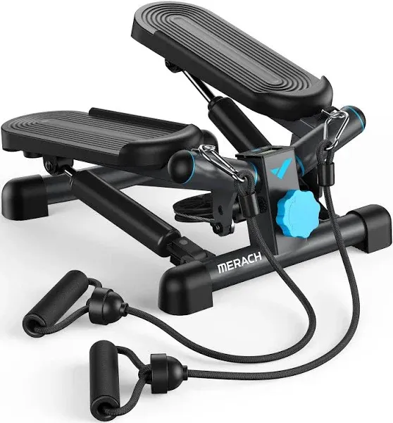 MERACH Mini Steppers For Exercise Twist Stepper With Resistance Bands