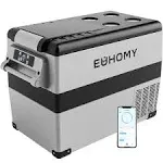 EUHOMY 12 Volt Refrigerator, 48QT(45L) Electric Cooler, 12V Fridge App Control, 12V Cooler -4°F~68°F, Portable Freezer 12/24V DC 110-240V AC for