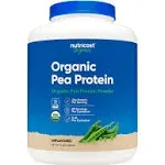 Nutricost Organic Pea Protein Isolate Powder 5lbs / Unflavored