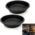 AllTopBargains 70904 Oil Drain Pan, Black, 6 qt, 2 Count