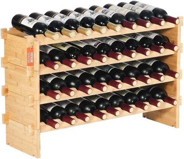 VEVOR 36 Bottle Stackable Modular Wine Rack