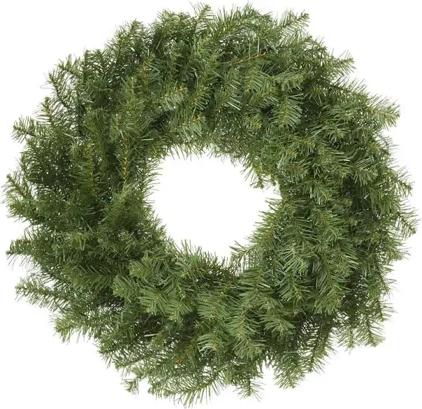 Casafield Green Fir Artificial Christmas Wreath for Front Door, Window or Mantel, Indoor/Outdoor Holiday Decor, 24 Inches