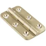 Keenkee 4 Pcs Brushed Solid Brass Butt Hinges 2 inch for Cabinet Doors