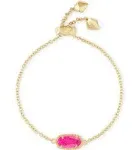 NWT Kendra Scott Elaina Gold Adjustable Chain Bracelet in Azalea Illusion