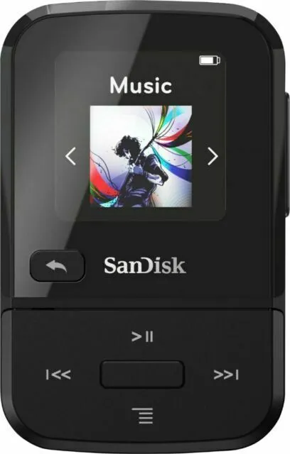 SanDisk 16GB Clip Sport Go MP3 Player Red w FM Radio SDMX30-016G-G46B USED/RFB