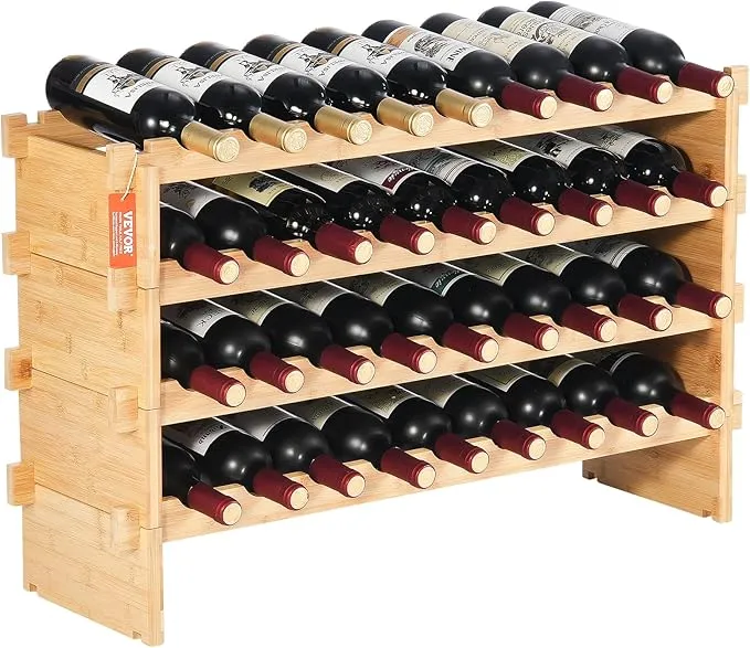 VEVOR 36 Bottle Stackable Modular Wine Rack