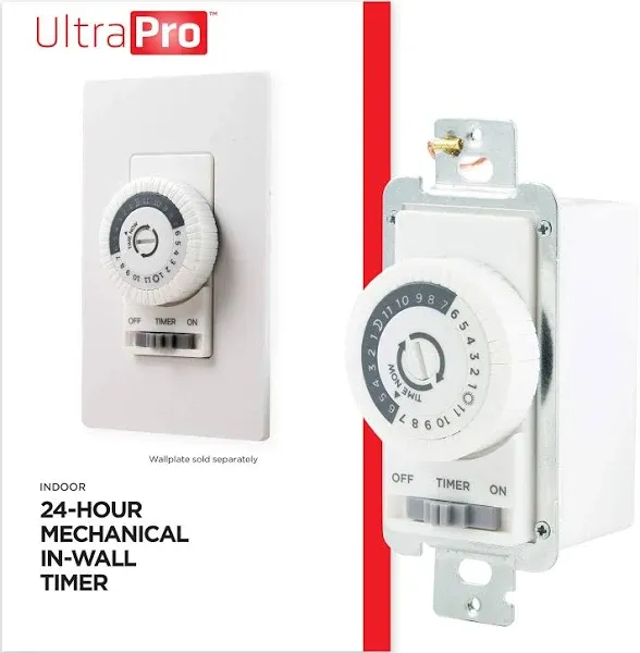 UltraPro 24-Hour Mechanical In-Wall Timer