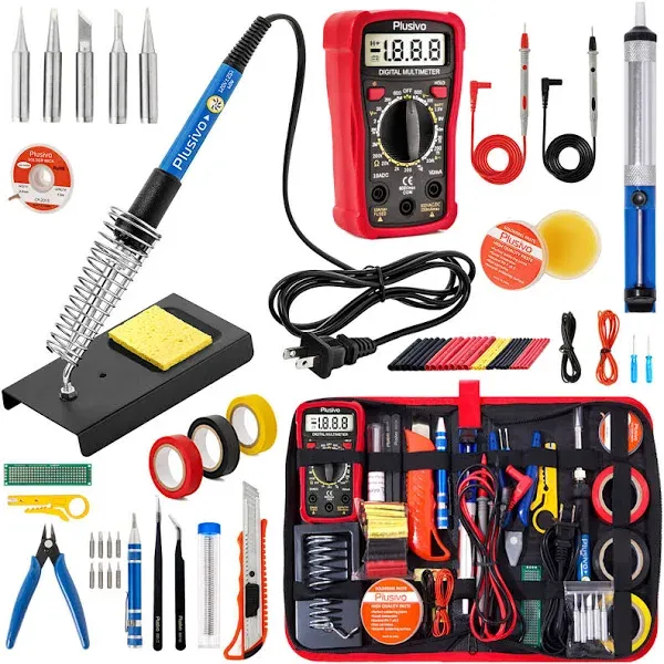 Soldering Iron Kit, 60W Kit 2, Black/Red 2 