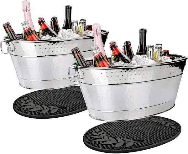 BREKX Colt Stainless Steel Beverage Tubs with Insulated Party Mats