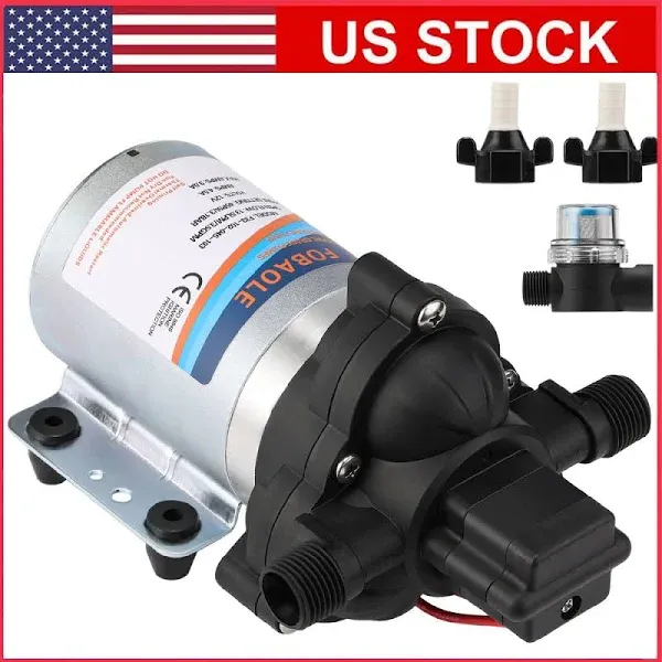 RV Water Pump,12V Diaphragm Pump,2088-554-144/2088-403-144 Fresh Water Pump,12V 3.5 Gallons per Minute,45 psi,1/2 NPT Connection