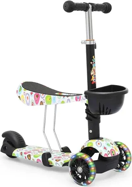 MADOG Scooter for Toddlers with Extra Wide PU Light-Up Wheels, Adjustable Hei...