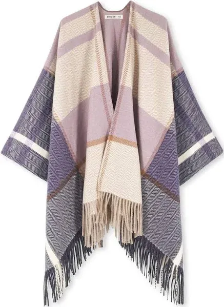 Breezy Lane Women's Shawl Wraps Warm Poncho Ruana Wrap Cardigan