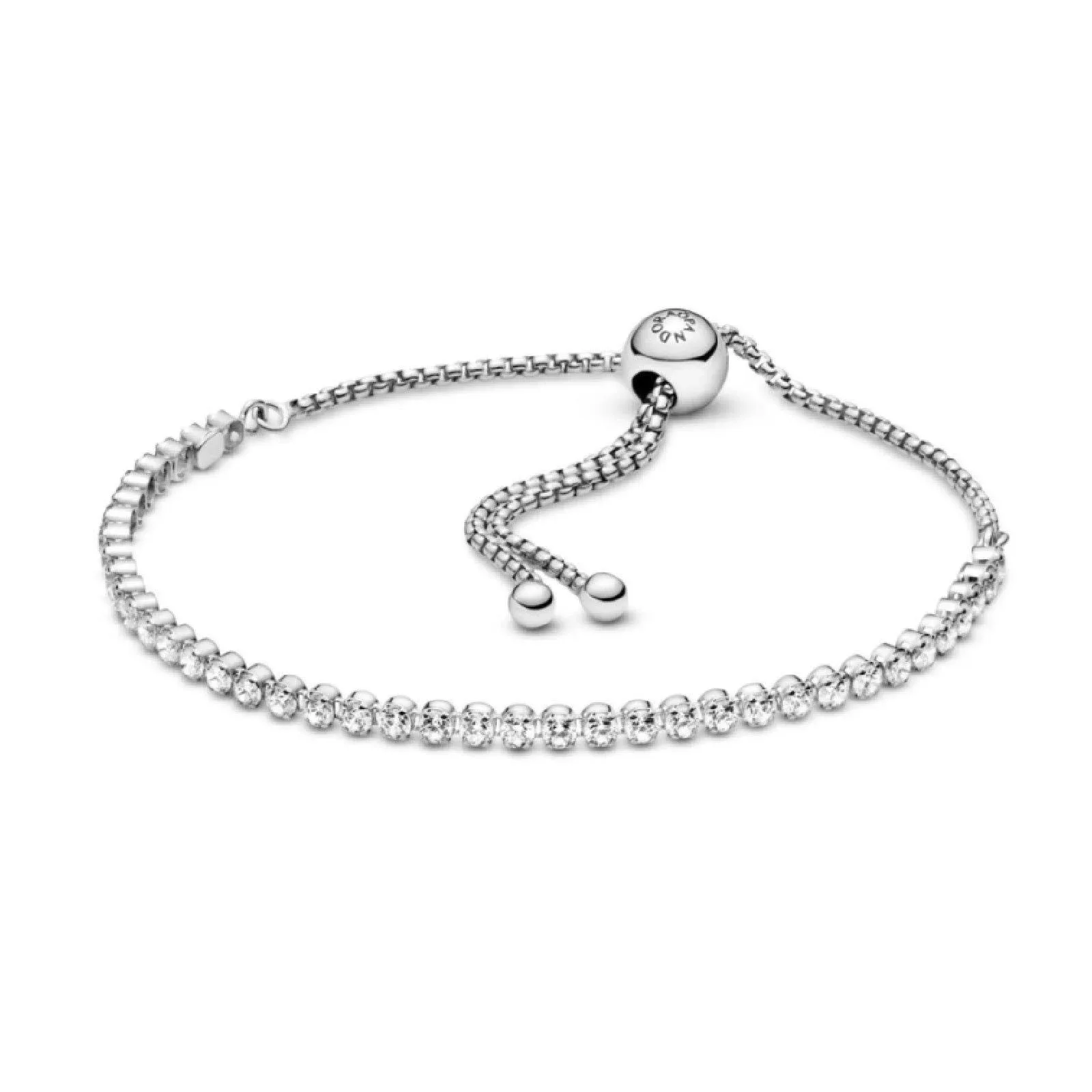 Pandora 599375c01 Sparkling Slider Tennis Bracelet