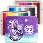 Artisto Premium Colored Pencils, Quality 3.8mm Soft Core Leads, Rich & Vibrant Colors, Blendable, Perfect for Beginner & Advanced Artists (72 Colors)