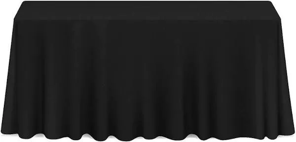 Lann's Linens - 90" x 156" Premium Tablecloth for Wedding/Banquet/Restaurant - Rectangular Polyester Fabric Table Cloth - Navy Blue