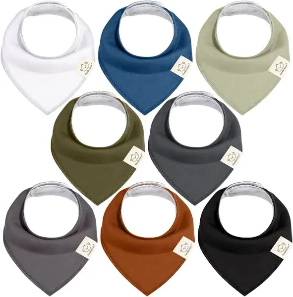 8-Pack Organic Bandana Bibs