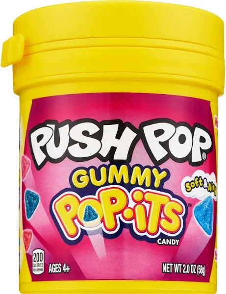 Push Pop Pop-Its Halloween Candy - 8 Ct Bulk Chewy Gummies in Assorted Fruity Flavors - Fun Gummy Candy For Halloween Candy Bowls, Party Favors, and Trick Or Treat Halloween Goodie Bags