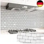 Art3d 20-Pack Kitchen Backsplash Tile Peel and Stick, Vinyl Stick On Subway Wall Tile Sticker for Bathroom Laundry Room RV Stove, 12" x 6" White