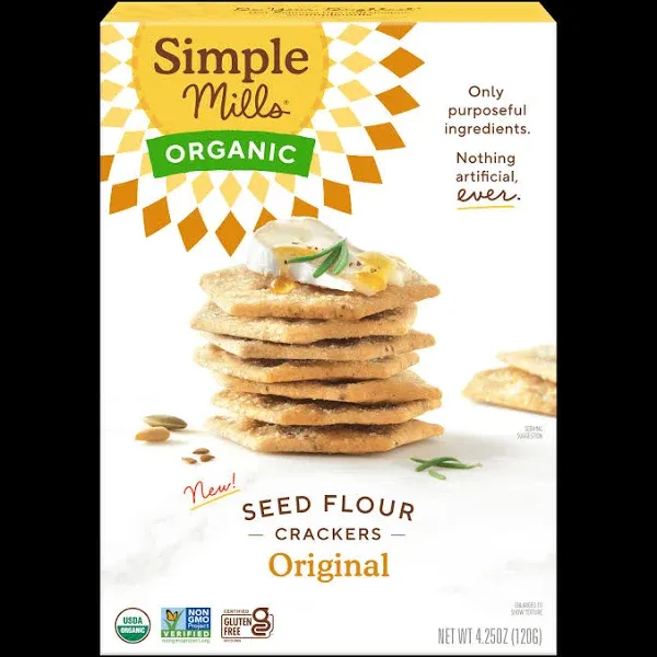 Simple Mills Organic Seed Flour Original Crackers (4.25 oz)