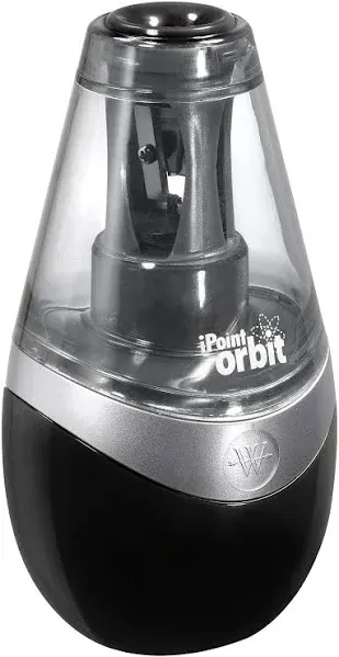 Westcott 16244 iPoint Orbit Battery-Powered Pencil Sharpener for Home and Office, Black