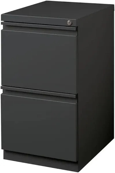 Hirsh 20" Deep Mobile Pedestal File Cabinet 2 Drawer File-File, Letter