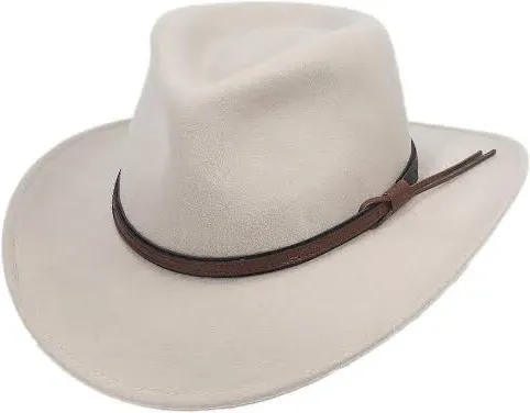 Denver Crushable Wool Felt Outback Western Style Cowboy Hat by Silver Canyon