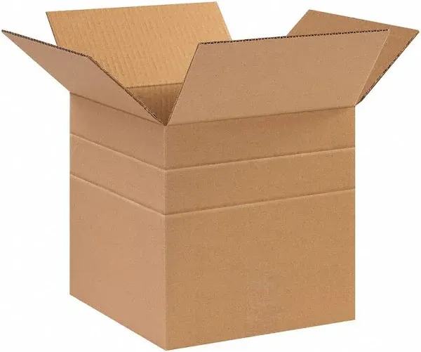 10" x 10" x 10" Multi-Depth Corrugated Boxes