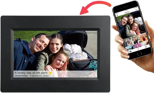 Feelcare 7 Inch Smart WiFi Digital Picture Frame with Touch Screen Send Photo...