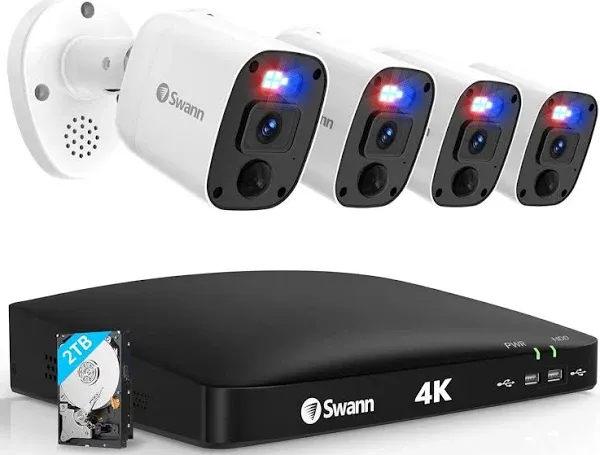 Swann 4 Camera 8 Channel 4K Ultra HD Audio/Video DVR Security System | SWDVK-856804MQB