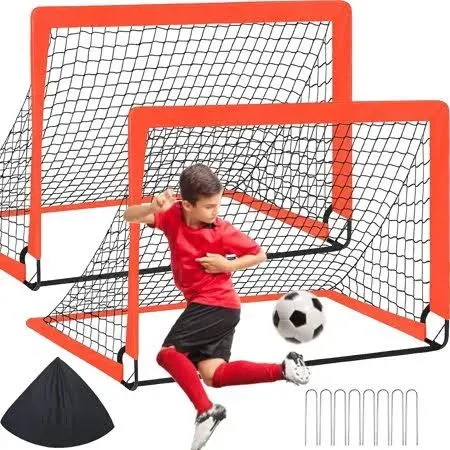 Portable Soccer Goal for Kids Soccer Nets for Backyard Play Ideal Ages 8-12 Pop Up Soccer Goals for Indoor and