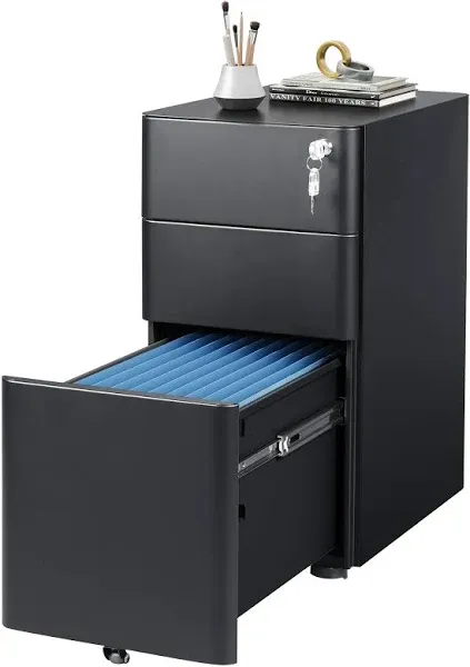 Devaise 3-Drawer Slim Vertical File Cabinet