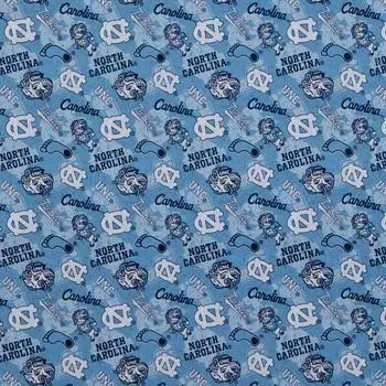 North Carolina Tar Heels Tone On Tone Cotton Fabric