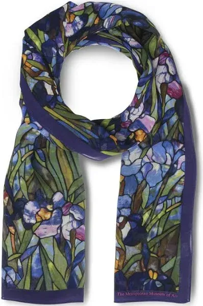 Louis C. Tiffany Iris Oblong Silk Scarf