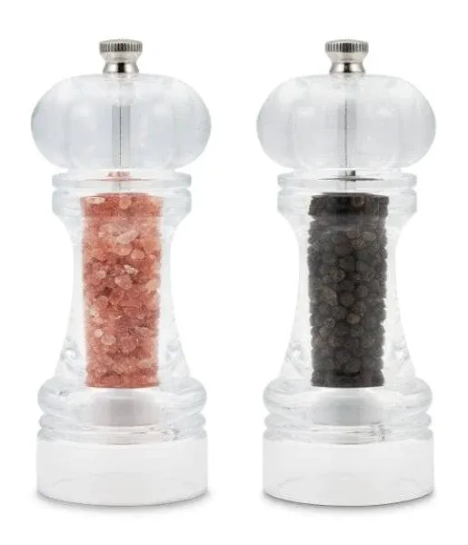 Cole and Mason Liverpool 5.5 Acrylic Salt Pepper Mill Set with Himalayan - Mills