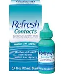 Refresh Contacts Contact Lens Comfort Drops 0.4 fl oz (12ml) Sterile