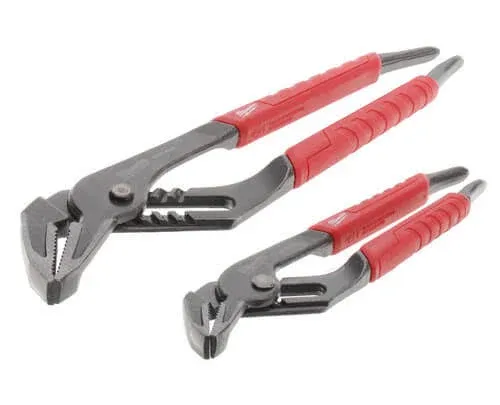 Milwaukee 6 In. and 10 In. Comfort Grip Ream & Punch Straight Jaw Plier Set (2-Piece)