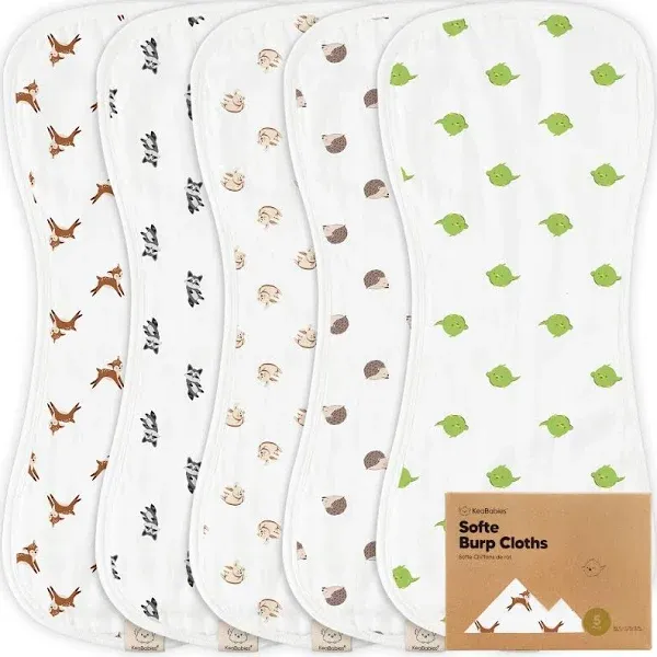 KeaBabies Softe Muslin Baby Burp Cloth