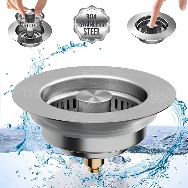 Upgraded 3 in 1 Kitchen Sink Drain Strainer and Stopper