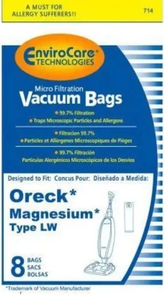 Oreck HEPA Odor Fighting Vacuum Bags Magnesium