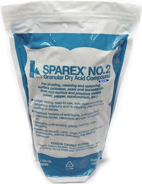 2.5 Lbs Pickling Compound Sparex No 2 Clean Gold & Silver Oxidation