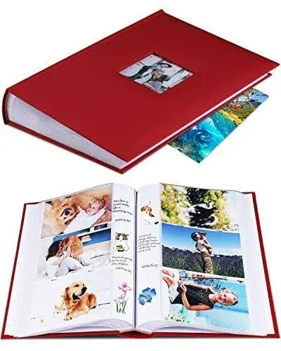 Photo Album 4x6 Hold 402 Photos with Memo Slip-in Pockets Photo Book