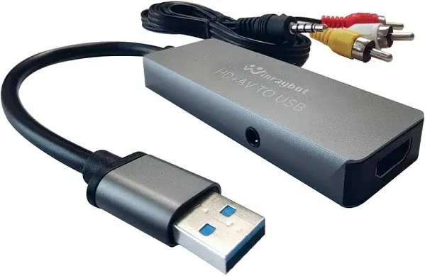 VHS to Digital Converter, Capture Card, Video Capture Card for Streaming, RCA 