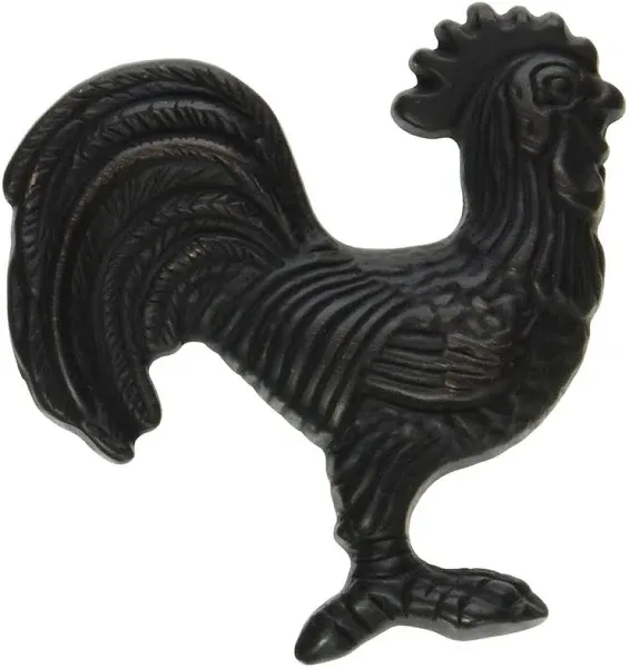 MNG Hardware Laurey Rooster Left Facing Specialty Cabinet Knob