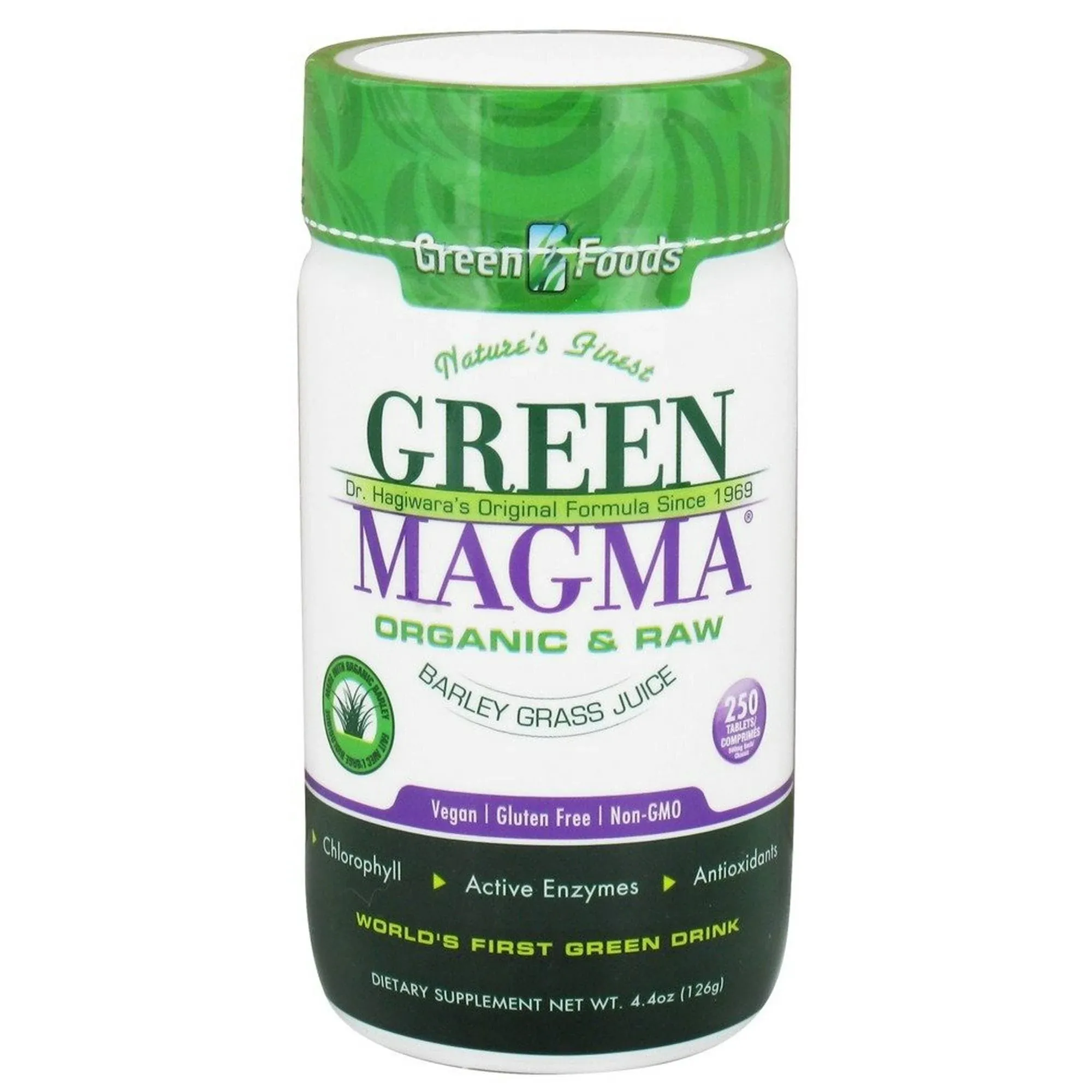 Green Foods Dr Hagiwara Green Magma Barley Grass Juice Powder, Tablets - 250 count